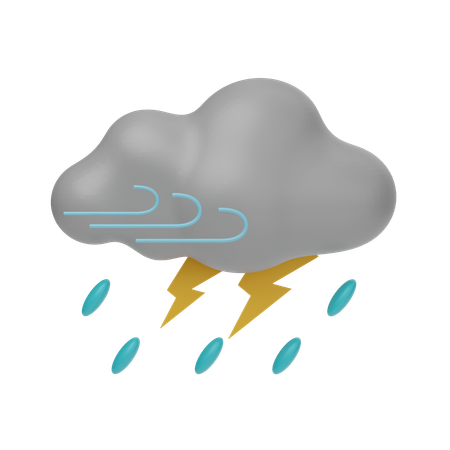 Wind Storm  3D Icon