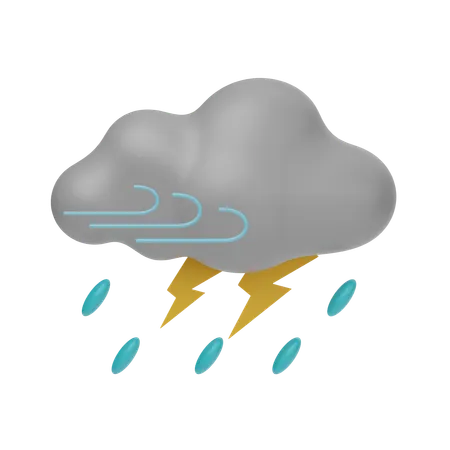 Wind Storm  3D Icon