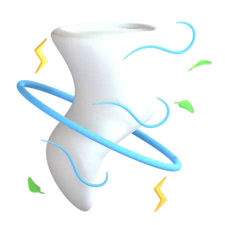 Wind Strom 3D Icon