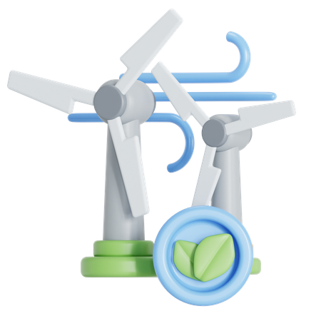 Wind turbine  3D Icon