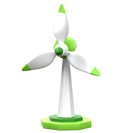 Wind Turbine  3D Icon