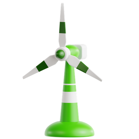 Wind Turbine  3D Icon