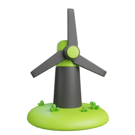 Wind Turbine  3D Icon