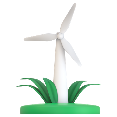 Wind Turbine  3D Icon