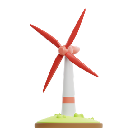 Wind Turbine  3D Icon