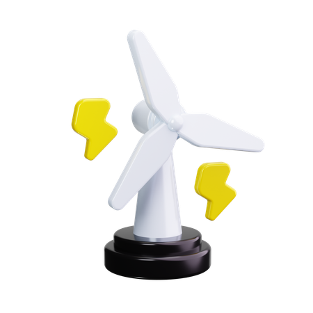 Wind Turbine  3D Icon