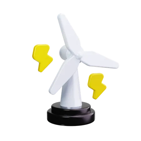 Wind Turbine  3D Icon