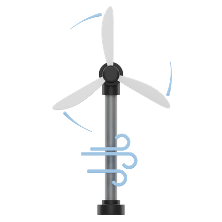 Wind Turbine  3D Icon