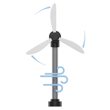 Wind Turbine  3D Icon