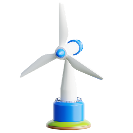 Wind Turbine  3D Icon