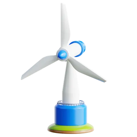 Wind Turbine  3D Icon