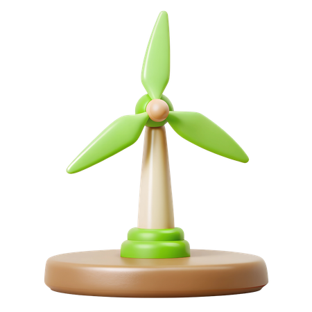 Wind Turbine  3D Icon