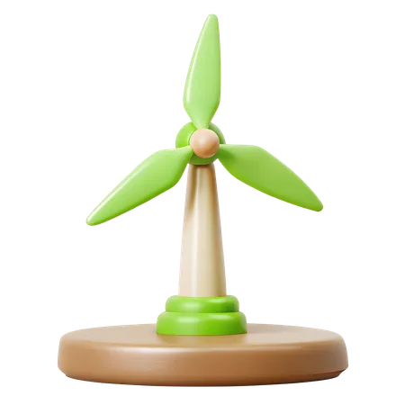 Wind Turbine  3D Icon