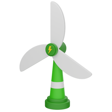 Wind Turbine  3D Icon