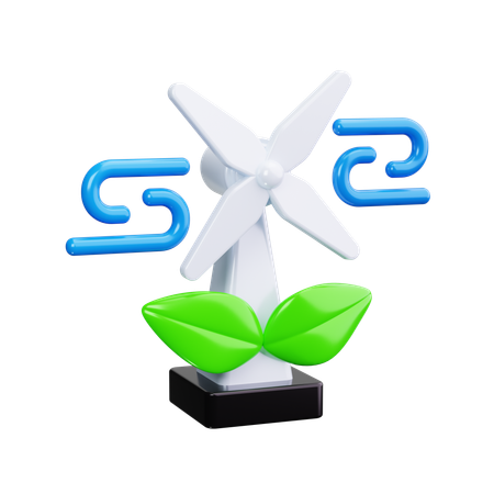 Wind Turbine  3D Icon