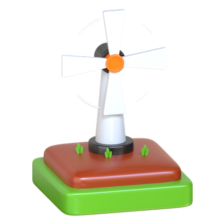 Wind Turbine  3D Icon