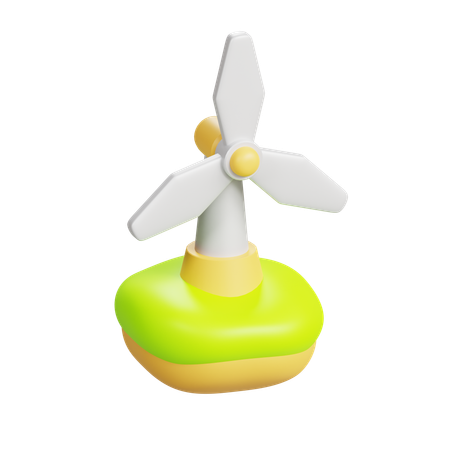 Wind Turbine  3D Icon