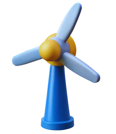 Wind Turbine  3D Icon