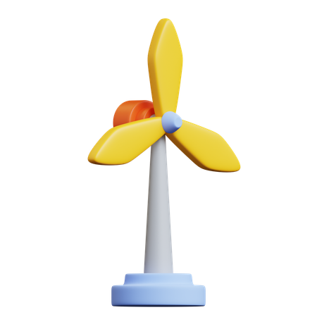 Wind Turbine  3D Icon