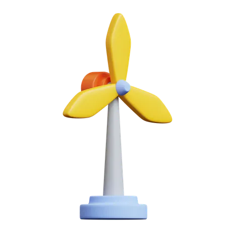 Wind Turbine  3D Icon