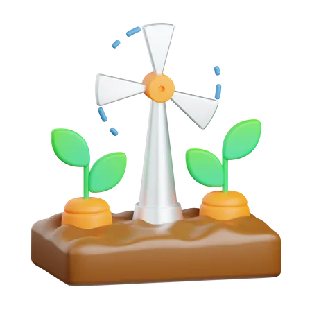 Wind Turbine  3D Icon