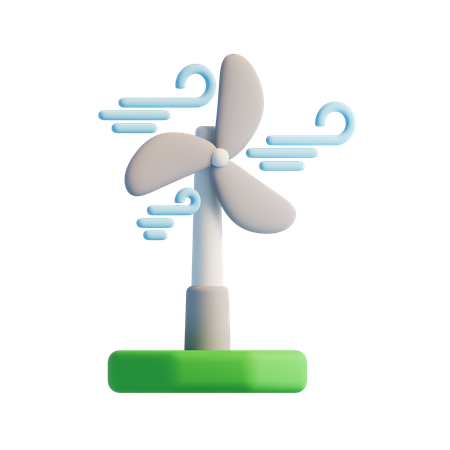 Wind Turbine  3D Icon