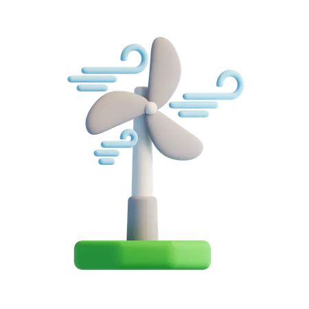 Wind Turbine  3D Icon