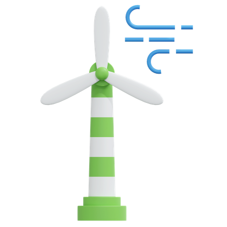 Wind Turbine Power Plant  3D Icon