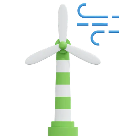 Wind Turbine Power Plant 3 D Icon Environment Friendly Illustration 3D Icon