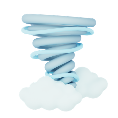 Wind Turbine White Cloud  3D Icon