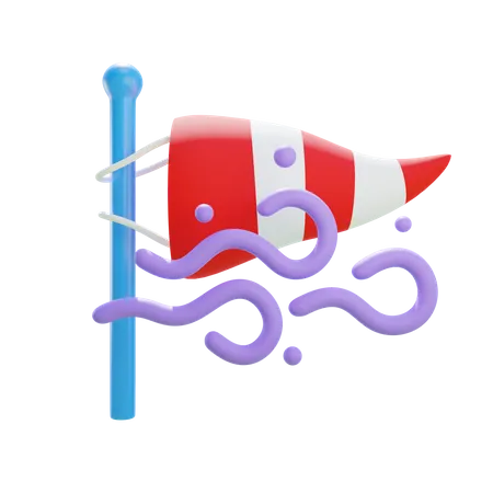 Wind weht  3D Icon