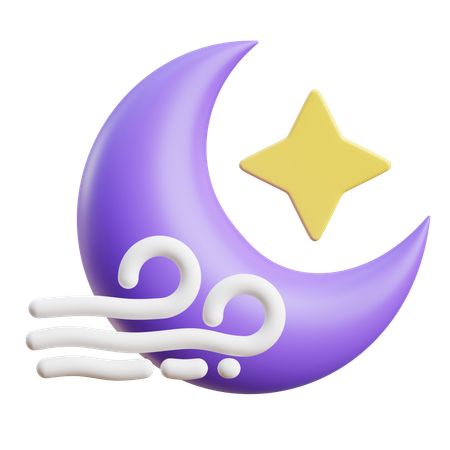 Windige Nacht  3D Icon