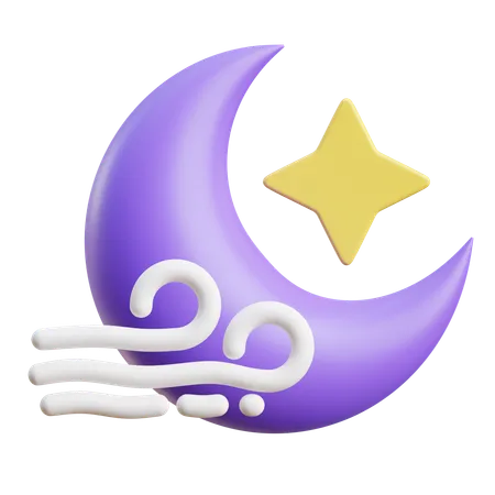 Windige Nacht  3D Icon