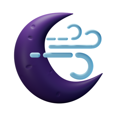 Windige Nacht  3D Icon