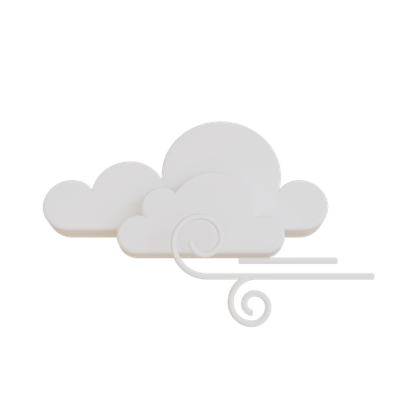 Windige Wolke  3D Illustration