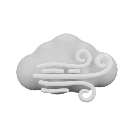 Windige Wolke  3D Icon