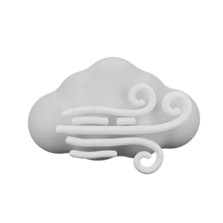 Windige Wolke  3D Icon