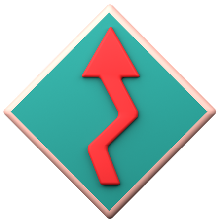 Winding Road  3D Icon