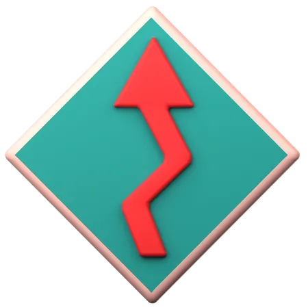 Winding Road  3D Icon