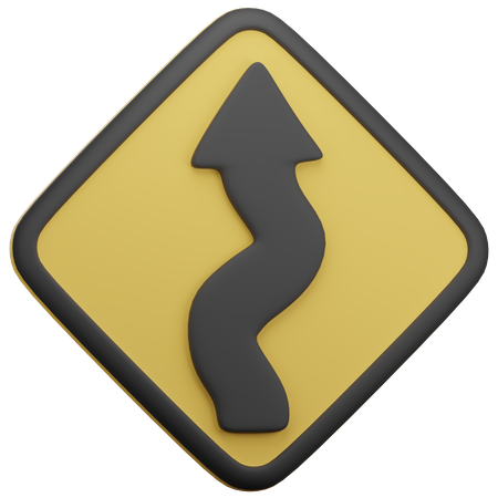 Winding Road  3D Icon