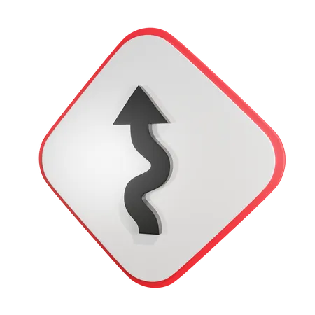 Winding Road  3D Icon