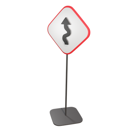 Winding Road  3D Icon