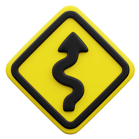 Winding Road  3D Icon