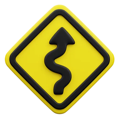 Winding Road  3D Icon