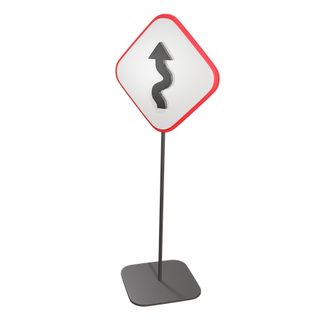 Winding Road  3D Icon