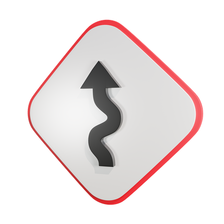 Winding Road  3D Icon