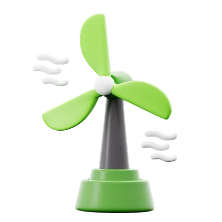Windmill Wind Turbine For Green Renewable Wind Energy Environment Friendly Ecology Concept 3 D Icon Illustration Render Design 3D Icon