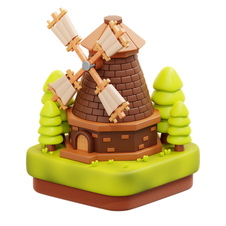 Windmill  3D Icon