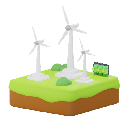 Windmill  3D Illustration