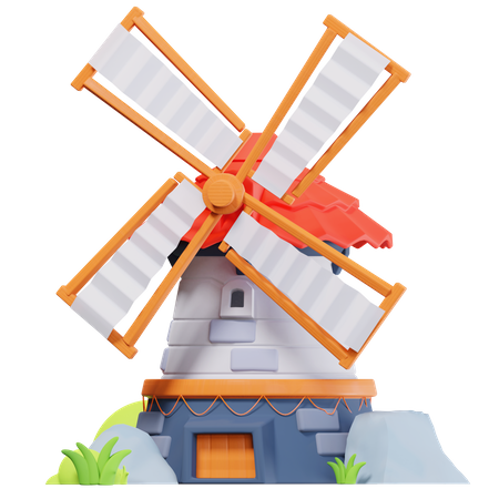 Windmill  3D Illustration